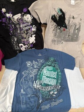 Disney Haunted Mansion Tee Shirts, Lot of 3, Small